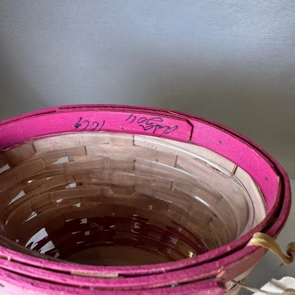 Longaberger 2011 Horizon of Hope Pink Handwoven Basket with Protector NWT